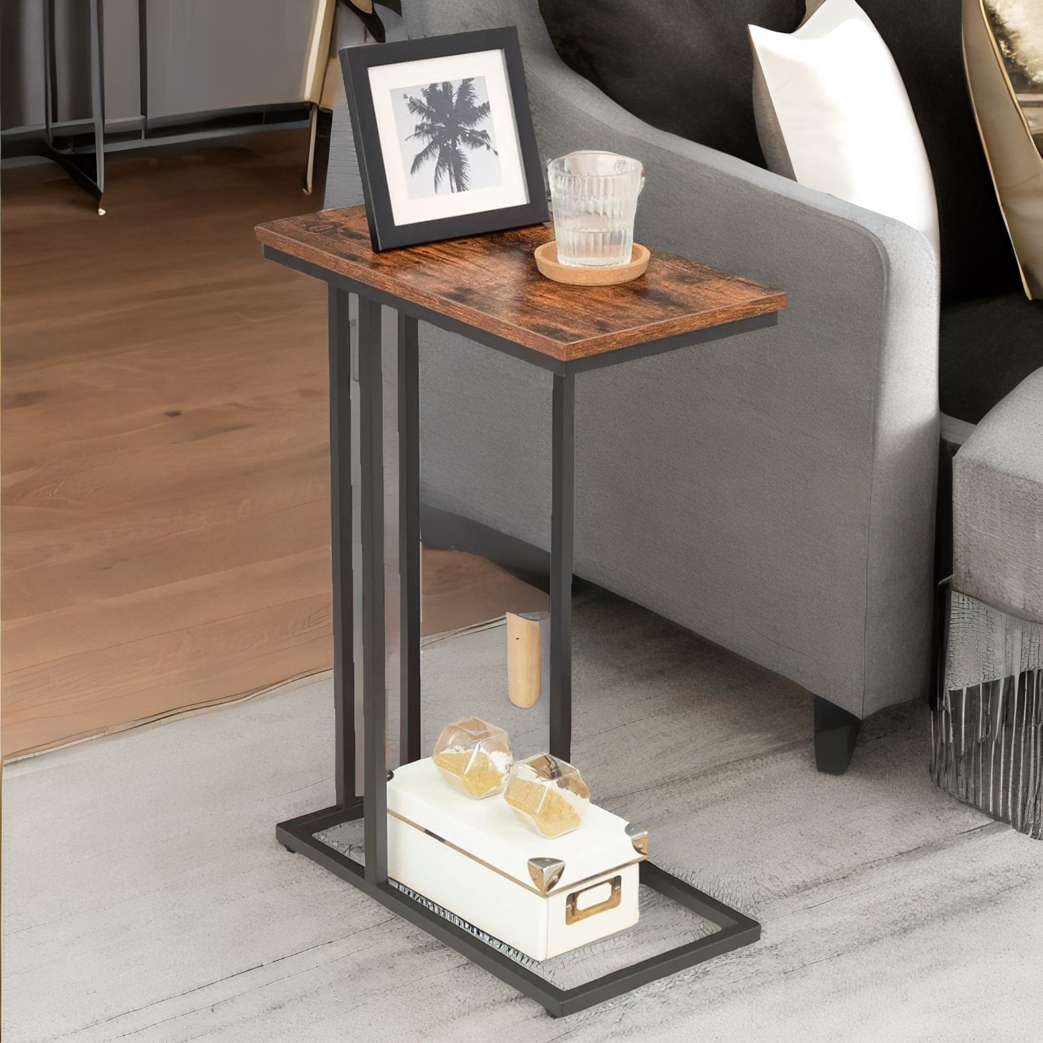 Borough Wharf Lensing C Shaped Side Table Living Room Furniture Sofa Table End Table Sofa Side Table Wayfair